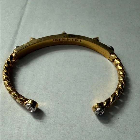 Henri Bendel Gold Spike Bracelet with Crystals - Picture 2 of 3
